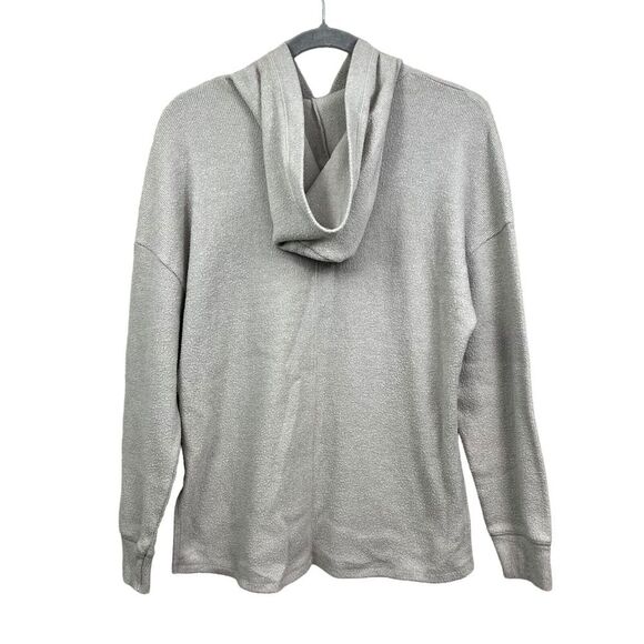 Abercrombie & Fitch Hooded Sweatshirt Long Sleeves Terry Cloth Gray Women Sz S - Picture 4 of 5